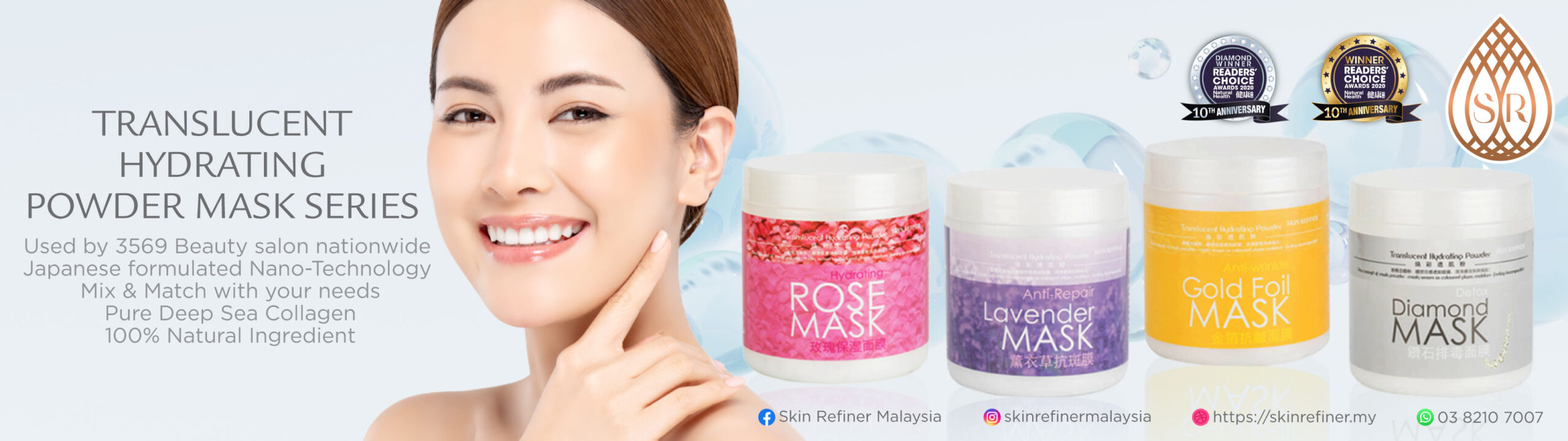 Experience Salon-quality Facial Cleansing with Skin Refiner Translucent Hydrating Powder Mask