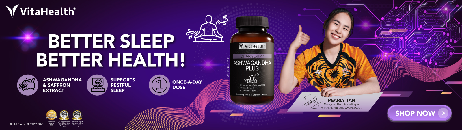 VitaHealth CHARGE-UP ASHWAGANDHA PLUS