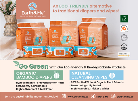 Earth & Me Biodegradable Organic Bamboo Diapers